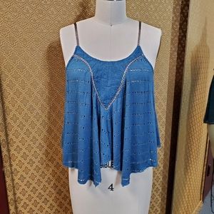 NWT Free People Blue Stone Crop Top